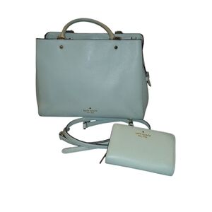 Kate Spade Mint Green Satchel and Wallet Set Nwot
